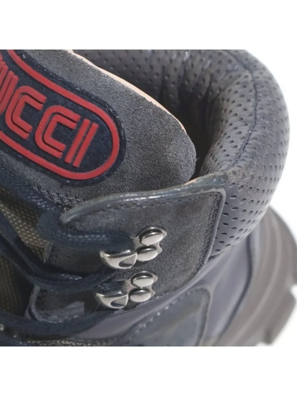 Gucci Flash Trek GG Cabas High Cut Sneakers Trekking Boots Brown